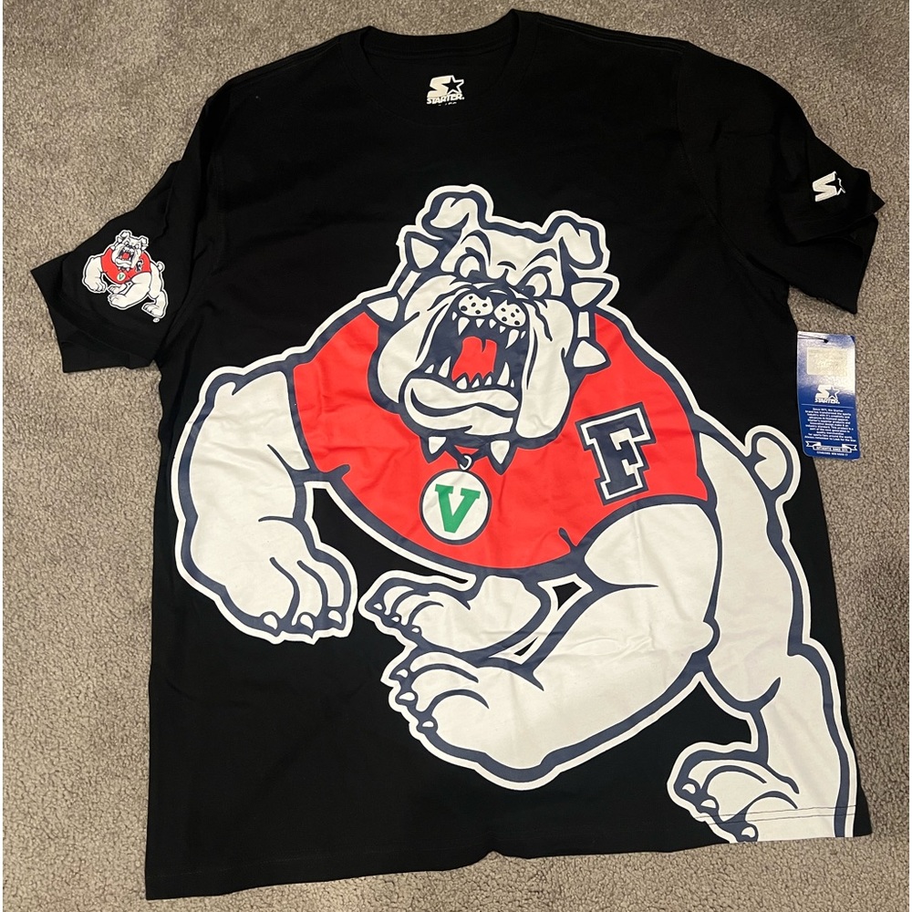 STARTER Black Tee with Bulldog Graphic